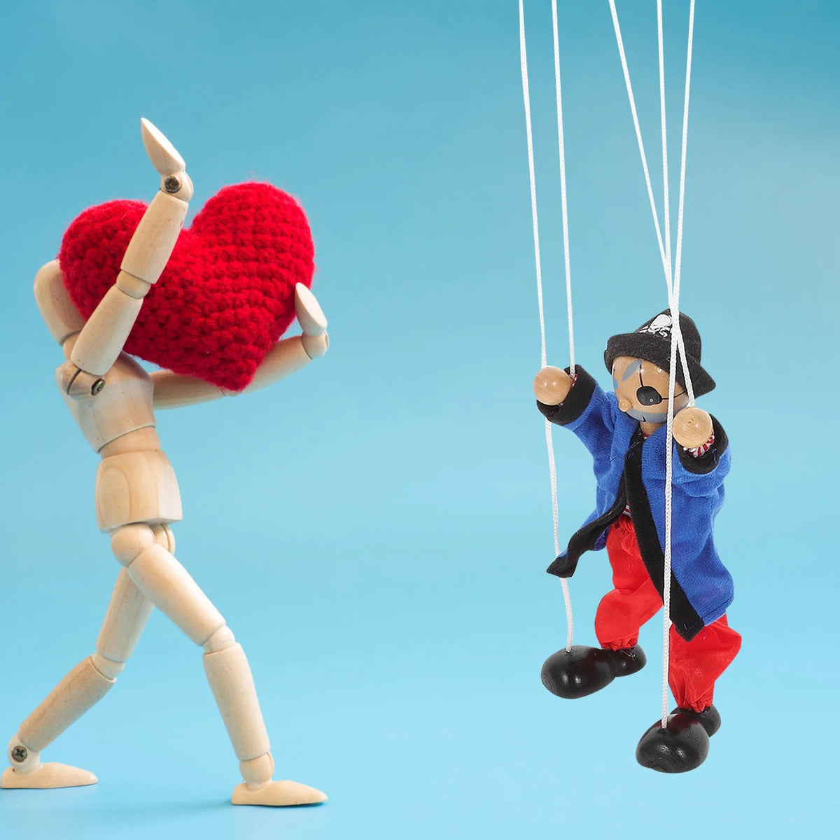 Wooden Pirate Marionette Puppet O575