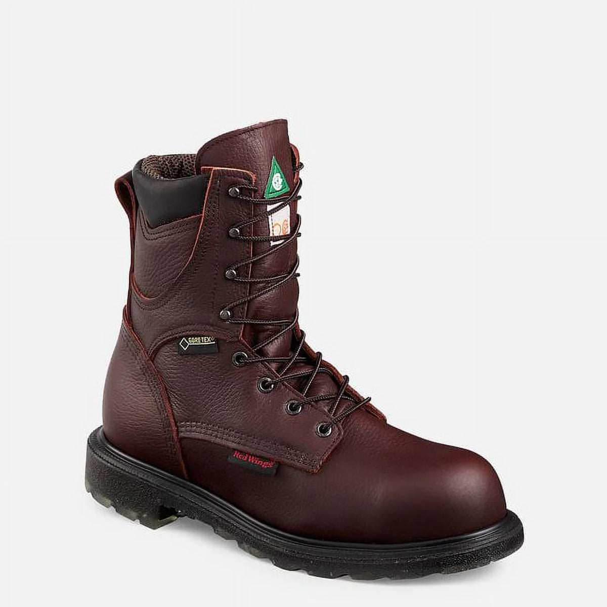 Dark Brown 8-Inch Insulated Safety Toe Leather Work Boot V8639