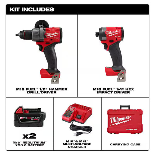 18-V Lithium-Ion Brushless Cordless Hammer Drill and Impact Driver Combo Kit with Reciprocating Saw E935