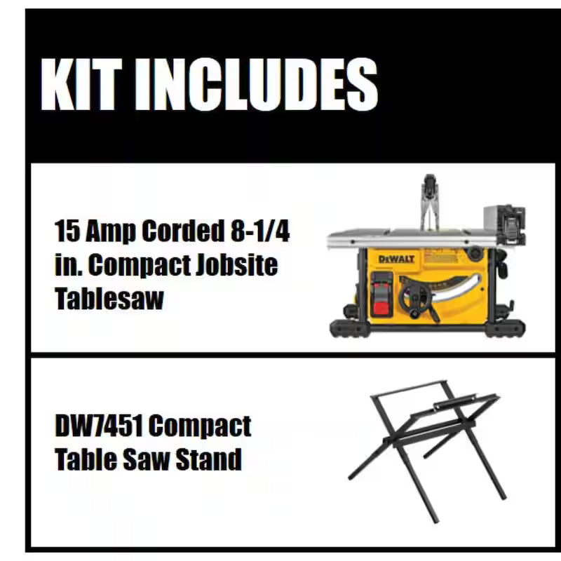 8-1/4 in. Compact Jobsite Tablesaw with Stand V720