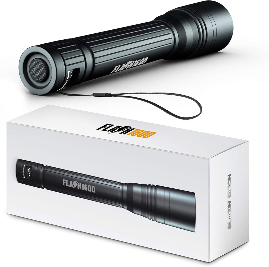 1600 Lumen Rechargeable LED Flashlight, Pack of 2 L438