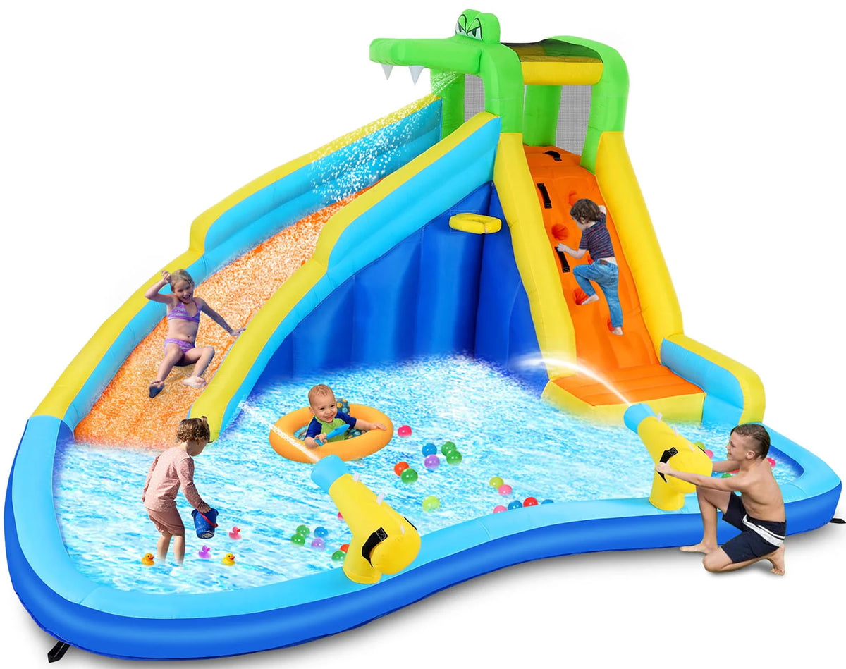 Inflatable Bounce House with Water Slide and Spray Pool K228205