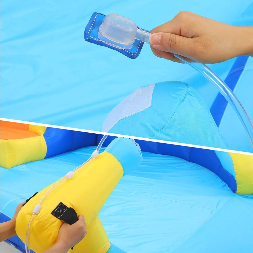 Inflatable Bounce House with Water Slide and Spray Pool K228205