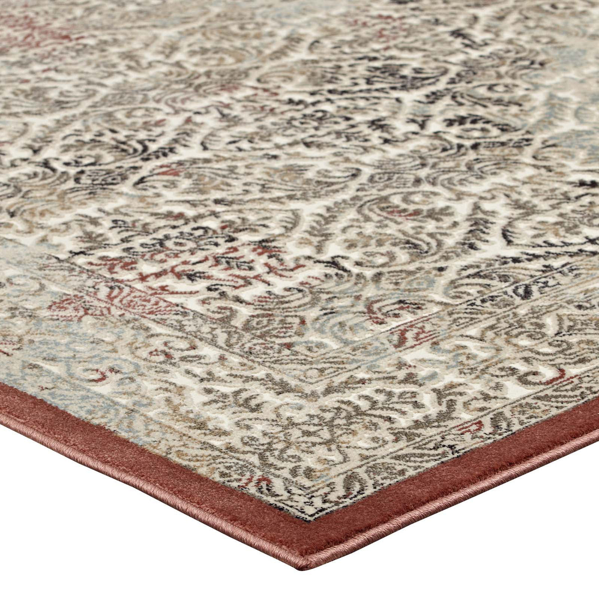 8x10 Vintage Area Rug in Tan and Walnut Brown Q150331