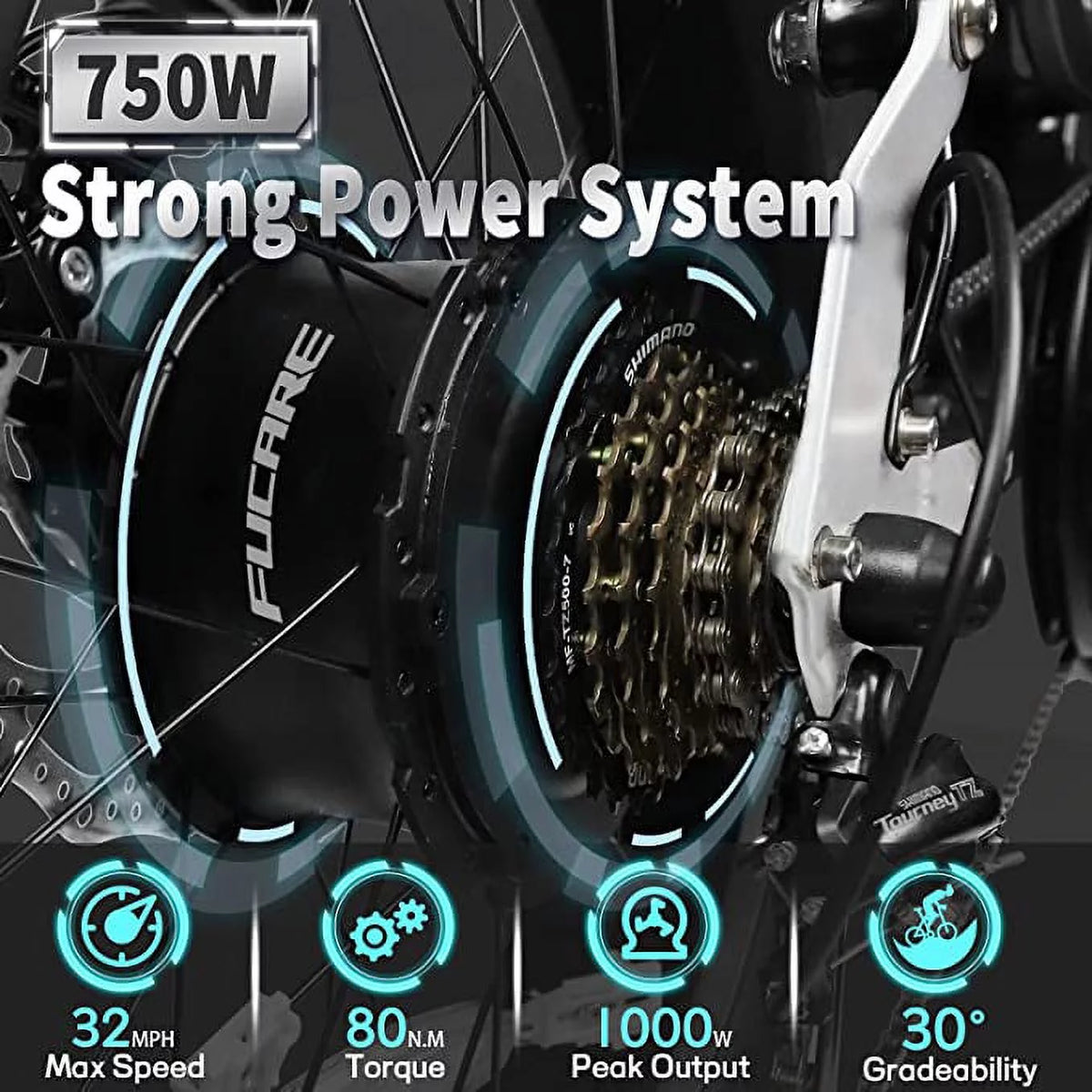 750W 48V Electric Bike with 20*4.0 Fat Tire Y2304