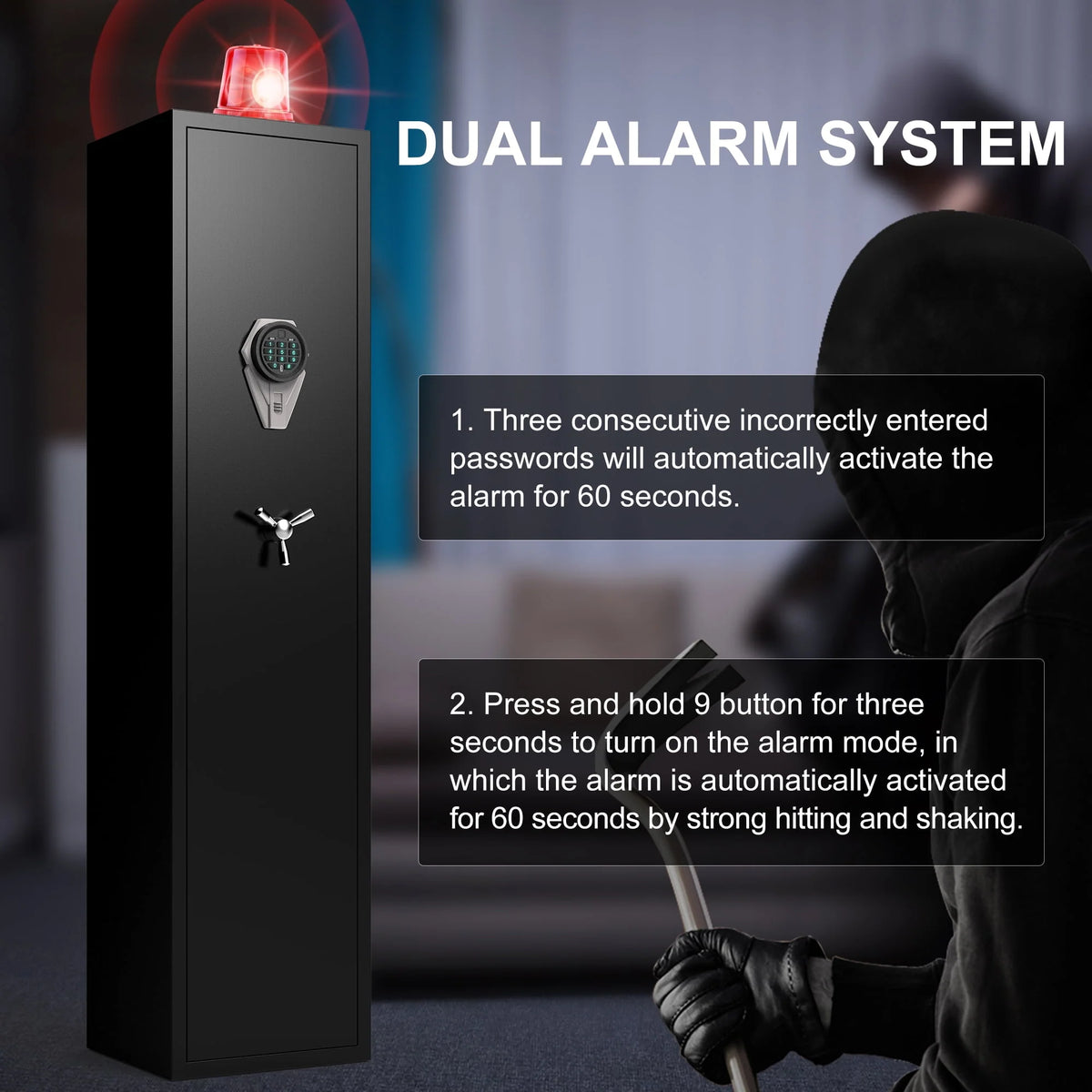 Digital Gun Safe with Alarm and LED Light G746