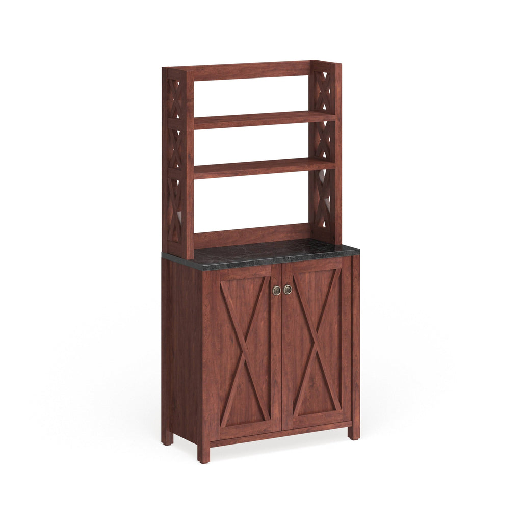 Rustic Walnut Kitchen Storage Hutch C192