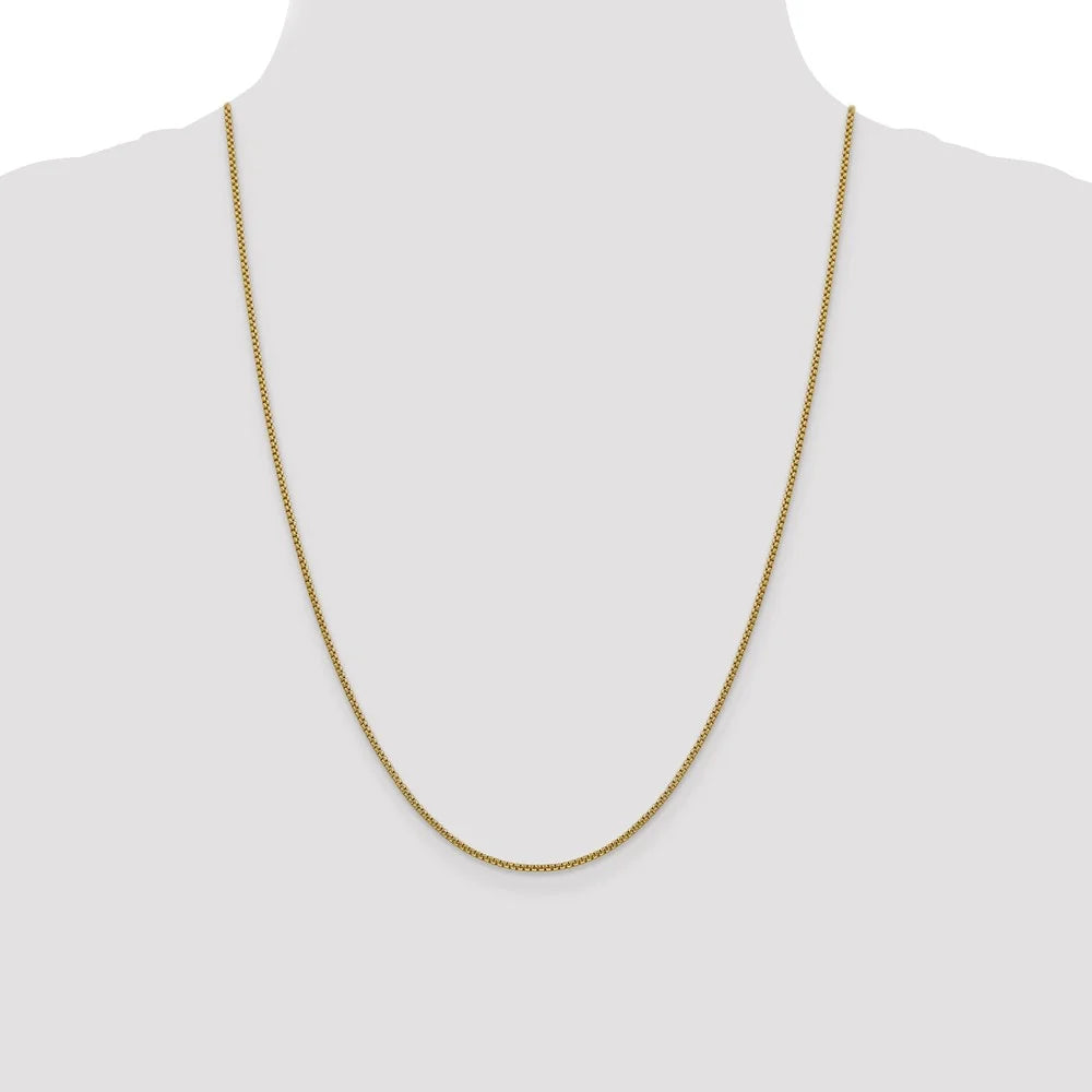 14kt Yellow Gold 24 inch Box Chain with Lobster Clasp W284052