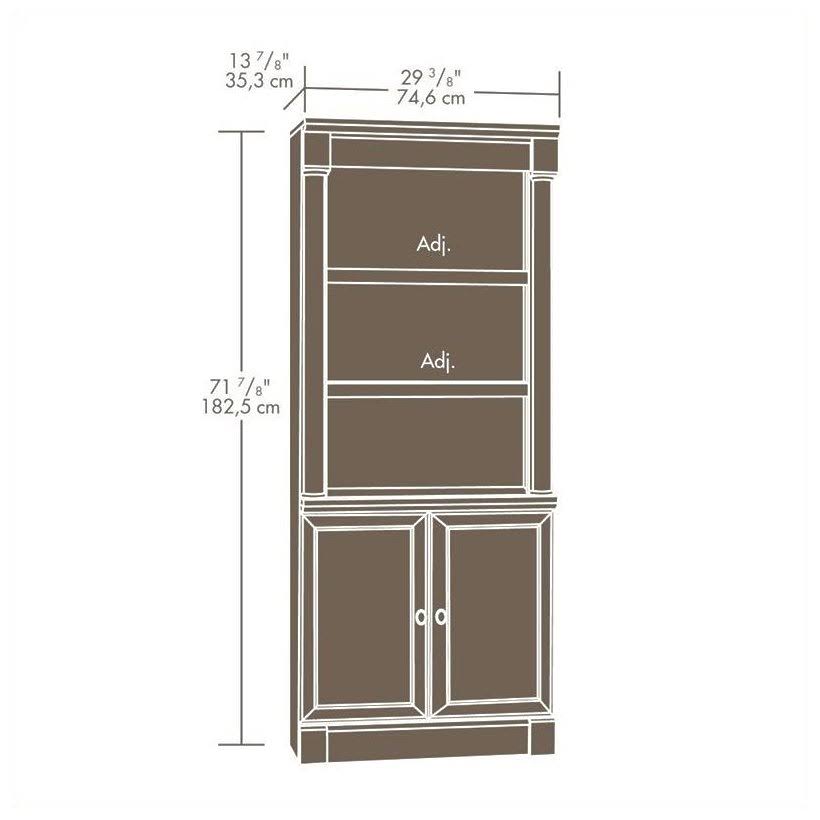 Library Bookcase with Doors in Select Cherry E934561