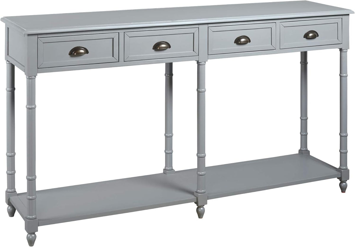 Black 4 Drawer Console Sofa Table T300