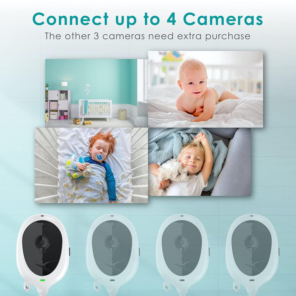 Video Baby Monitor with 4.3 LCD, Auto Night Vision, Two-Way Talkback, Pack of 2 T893576